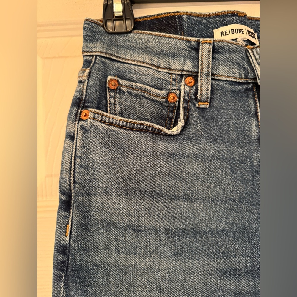 REDONE 90’s-Mid 70’s Cropped High Rise Women's Blue Denim Jeans Size 26 - Picture 9 of 15